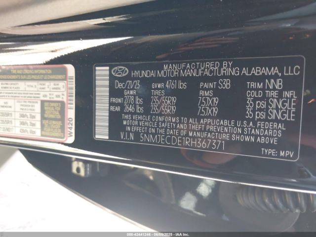 2024 HYUNDAI TUCSON 5NMJECDE1RH367371 Photo 8