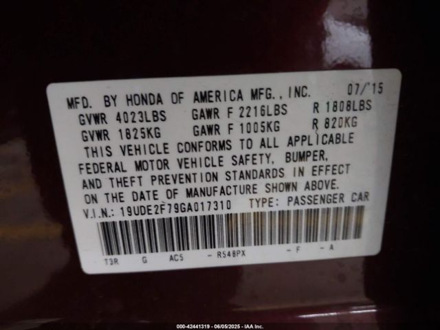 2016 ACURA ILX 19UDE2F79GA017310 Photo 8