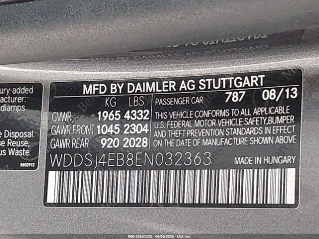 2014 MERCEDES-BENZ CLA 250 WDDSJ4EB8EN032363 Photo 8