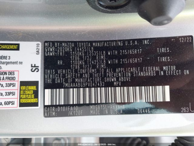 2023 TOYOTA COROLLA CROSS 7MUAAABG9PV047493 Photo 8
