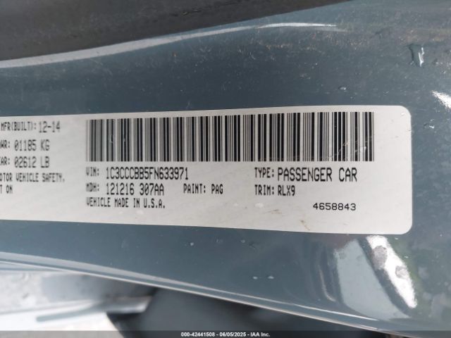 2015 CHRYSLER 200 1C3CCCBB5FN633971 Photo 8