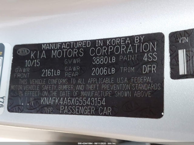 KIA Forte 2016 KNAFK4A6XG5543154 Image 21