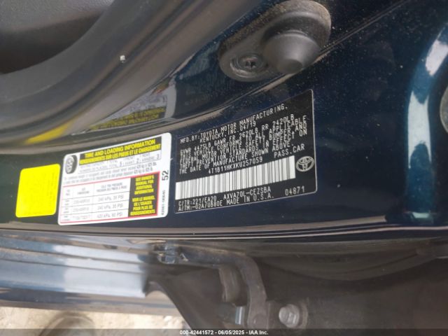 4T1B11HKXKU257059 Toyota a25a-fks