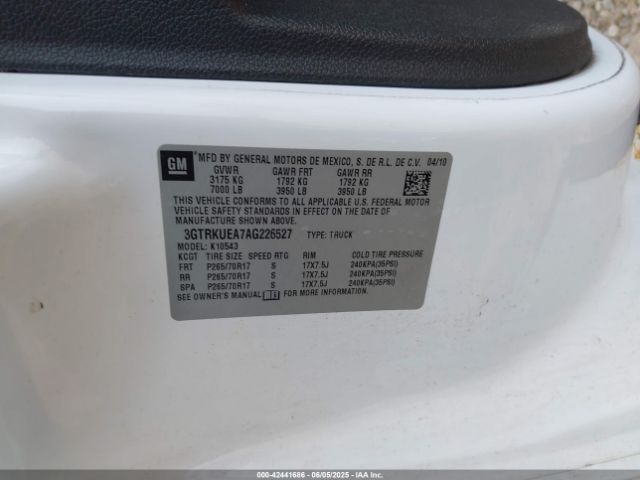 2010 GMC SIERRA 1500 3GTRKUEA7AG226527 Photo 8