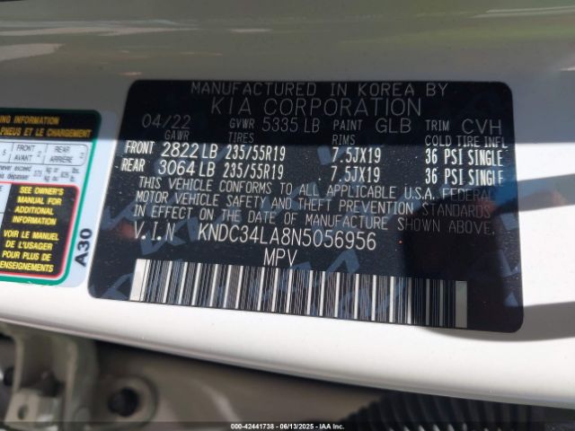 2022 KIA EV6 KNDC34LA8N5056956 Photo 8