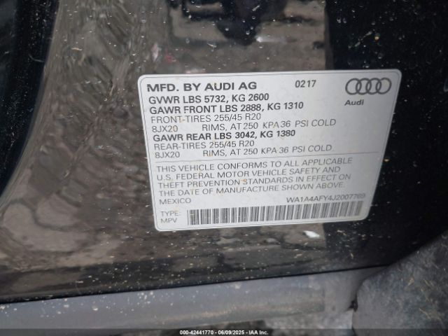 2018 AUDI SQ5 WA1A4AFY4J2007769 Photo 8