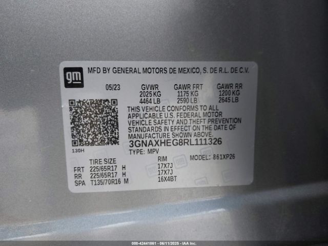 2024 CHEVROLET EQUINOX 3GNAXHEG8RL111326 Photo 8