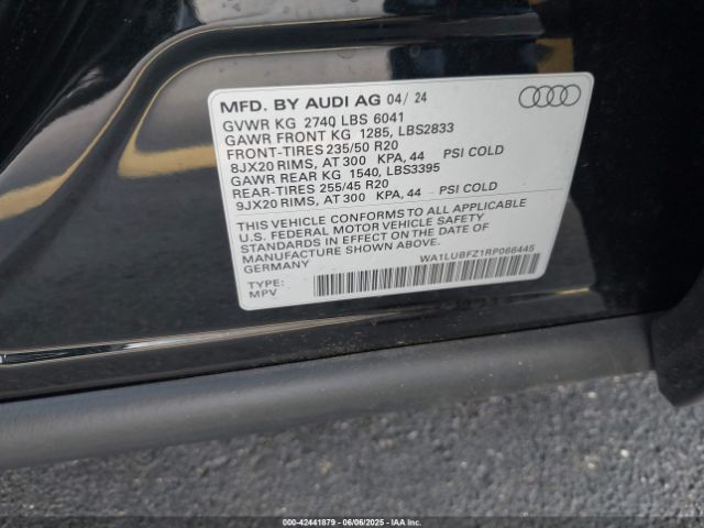 2024 AUDI Q4 E-TRON WA1LUBFZ1RP066445 Photo 8