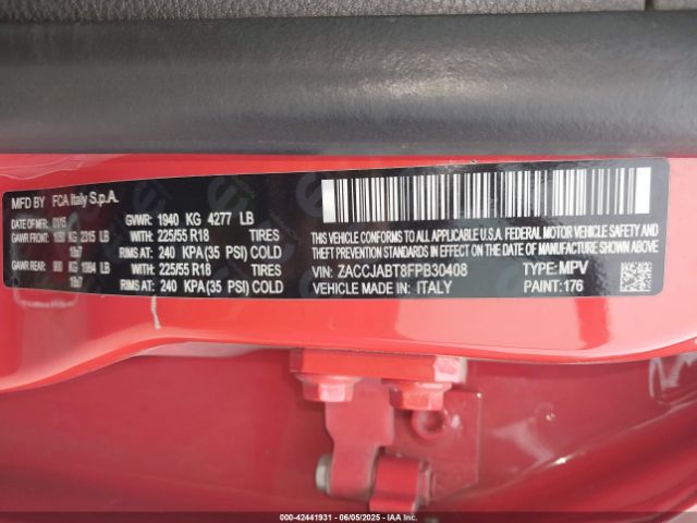 2015 JEEP RENEGADE ZACCJABT8FPB30408 Photo 8