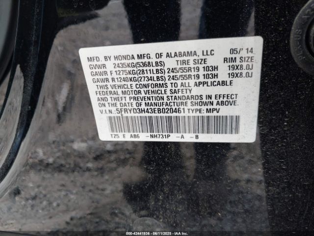 2014 ACURA MDX 5FRYD3H43EB020461 Photo 8