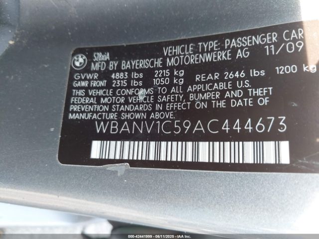 2010 BMW 528I WBANV1C59AC444673 Photo 8