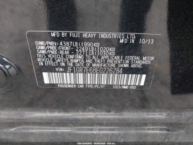 2014 SUBARU IMPREZA WRX JF1GR7E68EG226284 Photo 8