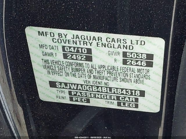 2011 JAGUAR XF SAJWA0GB4BLR84318 Photo 8