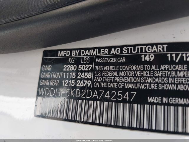 2013 MERCEDES-BENZ E 350 WDDHF5KB2DA742547 Photo 8