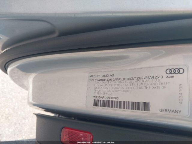 2019 AUDI A4 WAUENAF47KN002080 Photo 8