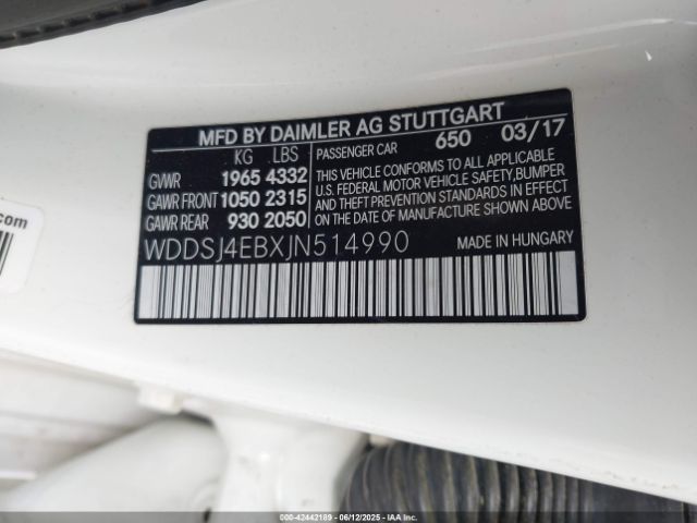 2018 MERCEDES-BENZ CLA 250 WDDSJ4EBXJN514990 Photo 8
