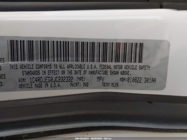 2018 DODGE DURANGO 1C4RDJEG0JC232332 Photo 8