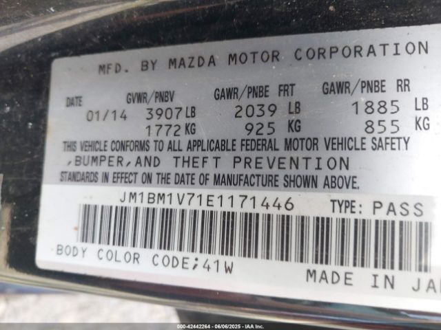 JM1BM1V71E1171446 Mazda Mazda3 I Touring