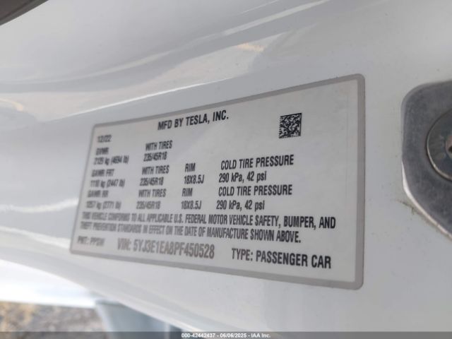 2023 TESLA MODEL 3 5YJ3E1EA8PF450528 Photo 8