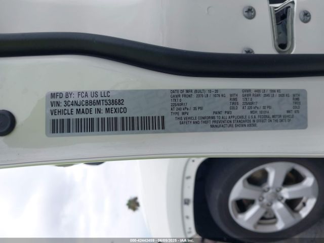 2021 JEEP COMPASS 3C4NJCBB6MT538682 Photo 8