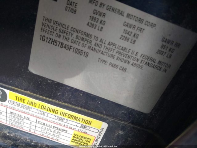 2009 CHEVROLET MALIBU 1G1ZH57B49F109519 Photo 8