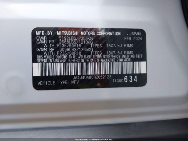 2024 MITSUBISHI OUTLANDER JA4J4UA80RZ052123 Photo 8