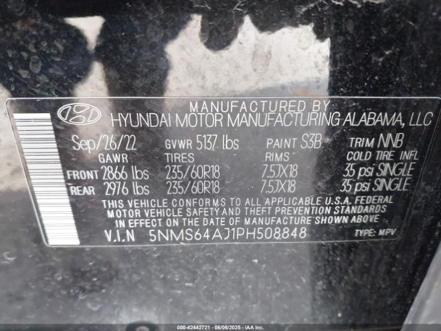 2023 HYUNDAI SANTA FE 5NMS64AJ1PH508848 Photo 8
