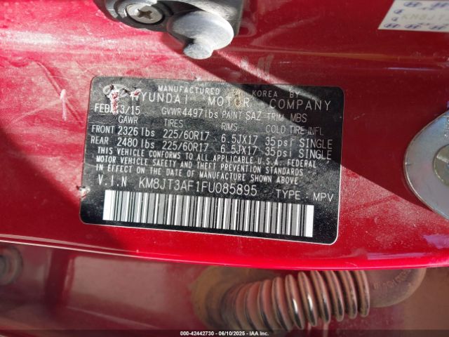 KM8JT3AF1FU085895 Hyundai TUCSON GLS