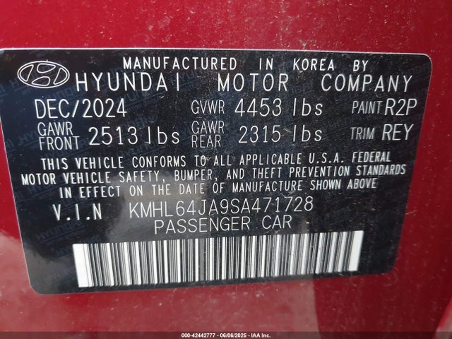Hyundai SONATA SEL 2025 KMHL64JA9SA471728 Image 9