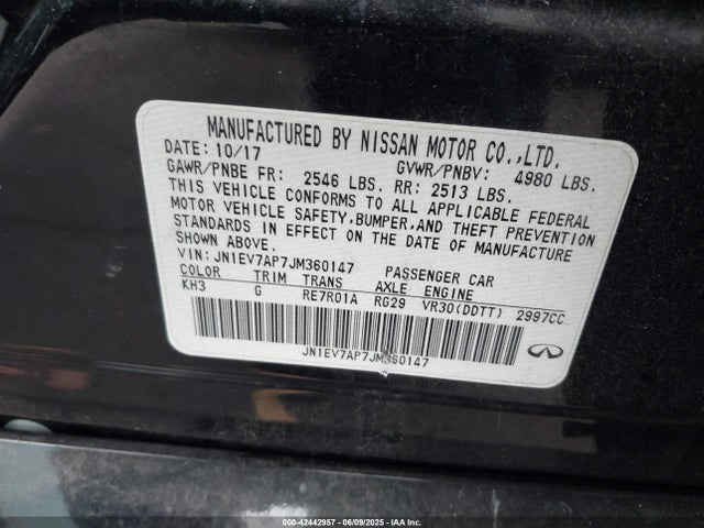 Infiniti Q50 2018 JN1EV7AP7JM360147 Image 9