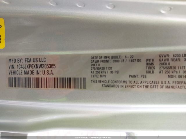 2022 JEEP WRANGLER 4XE 1C4JJXP6XNW205365 Photo 8