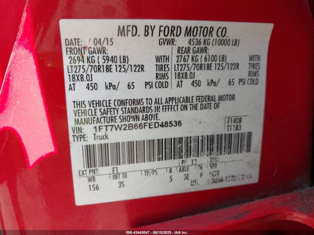 2015 FORD F-250 1FT7W2B66FED48536 Photo 8