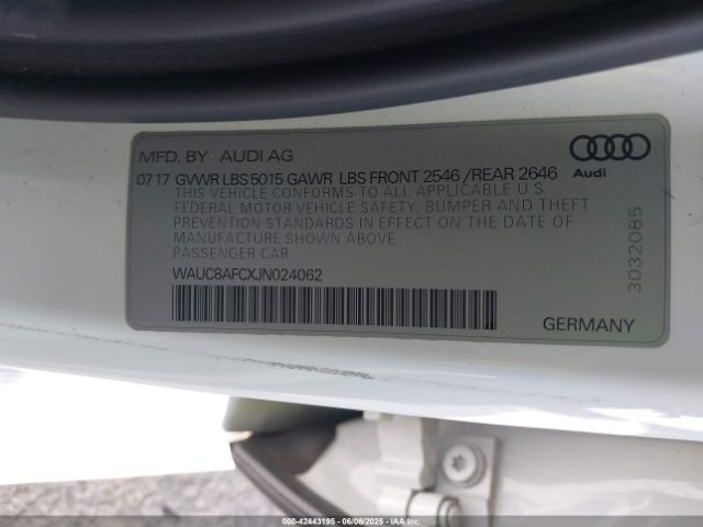 2018 AUDI A6 WAUC8AFCXJN024062 Photo 8