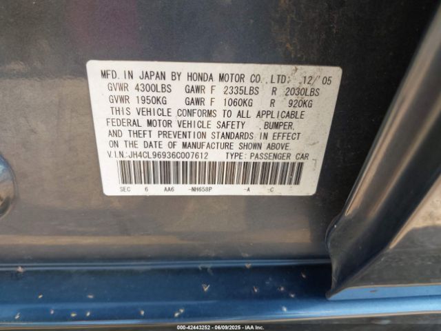 2006 ACURA TSX JH4CL96936C007612 Photo 8