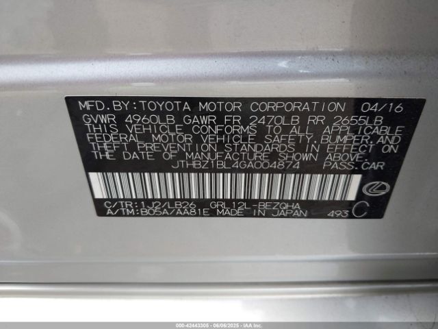 2016 LEXUS GS 350 JTHBZ1BL4GA004874 Photo 8