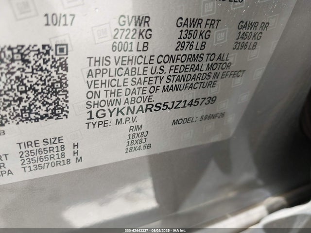 2018 CADILLAC XT5 1GYKNARS5JZ145739 Photo 8