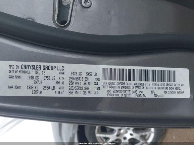 2013 DODGE JOURNEY 3C4PDCEG9DT611406 Photo 8