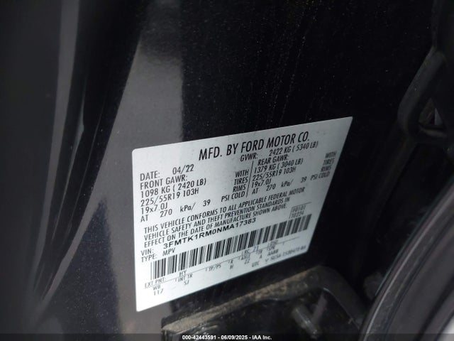 Ford 2022 2022 3FMTK1RM0NMA17383 Image 9