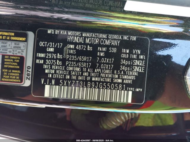 2018 HYUNDAI SANTA FE SPORT 5XYZT3LB9JG550581 Photo 8