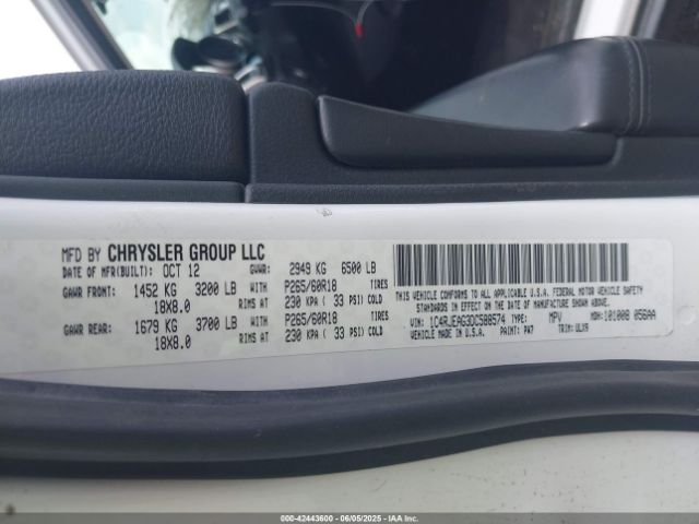 2013 JEEP GRAND CHEROKEE 1C4RJEAG3DC588574 Photo 8