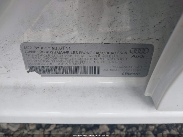 2011 AUDI A4 WAUHFAFL9BN039357 Photo 8