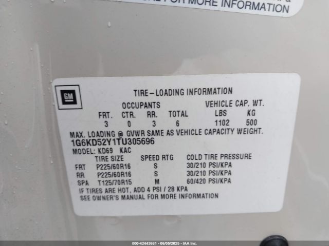 1996 CADILLAC DEVILLE 1G6KD52Y1TU305696 Photo 8