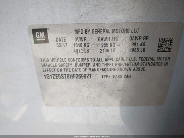 2017 CHEVROLET MALIBU 1G1ZE5ST8HF269927 Photo 8