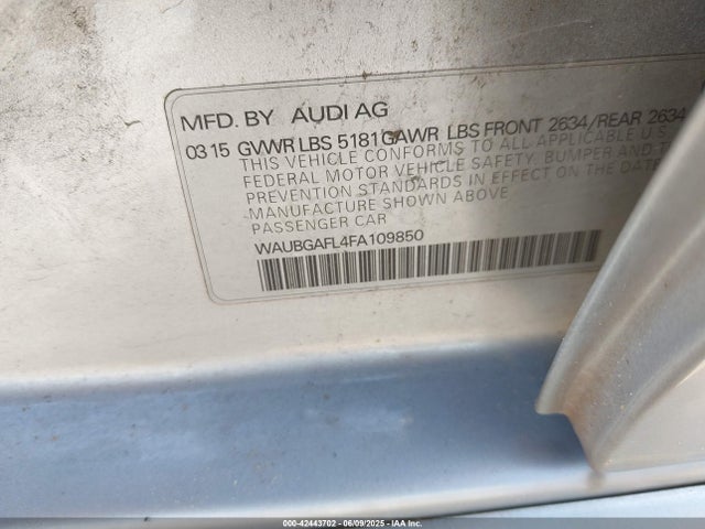 2015 AUDI S4 WAUBGAFL4FA109850 Photo 8