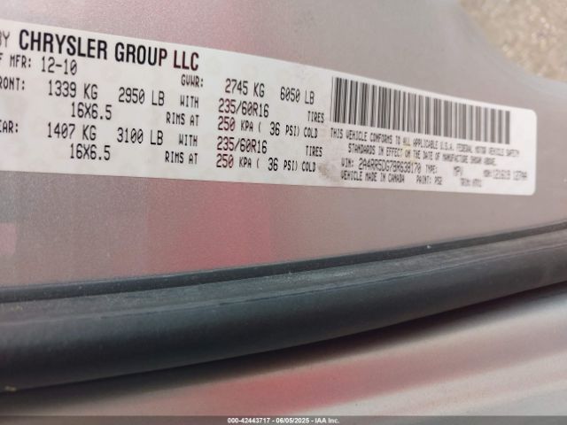 2011 CHRYSLER TOWN & COUNTRY 2A4RR5DG7BR638170 Photo 8