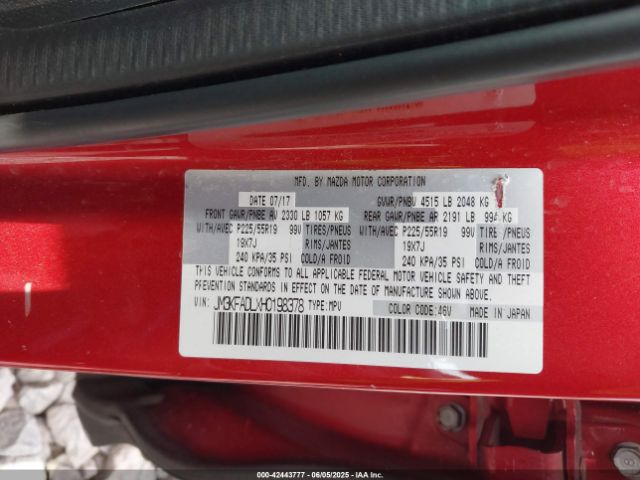 2017 MAZDA CX-5 JM3KFADLXH0198378 Photo 8