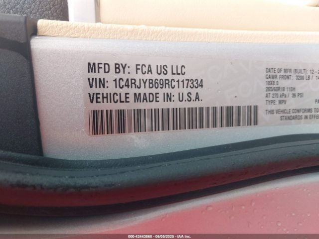 1C4RJYB69RC117334 Jeep Grand Cherokee 4xe