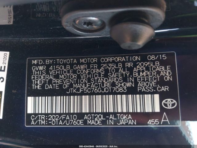 JTKJF5C76GJ017083 Scion 2ar-fe