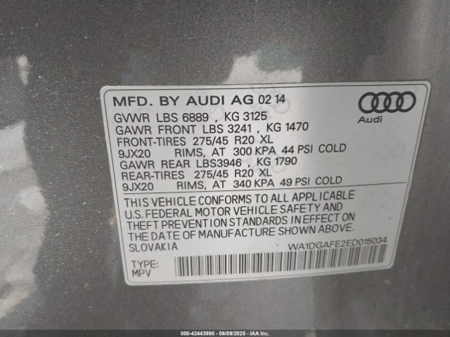 2014 AUDI Q7 WA1DGAFE2ED015034 Photo 8