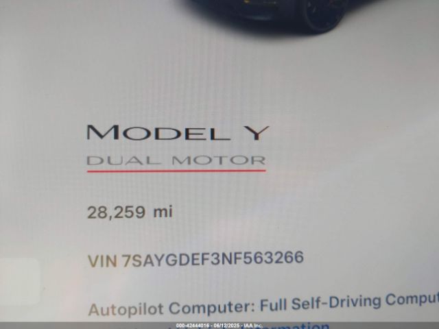 2022 TESLA MODEL Y 7SAYGDEF3NF563266 Photo 6